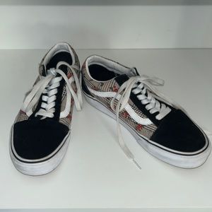 VANS Glen Plaid Floral Old Skool Womens Shoes